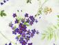 Preview: Patchworkstoff Clothworks aus der Serie Flowershop lila blau filigrane Blüten auf weiß Detailansicht Blumen